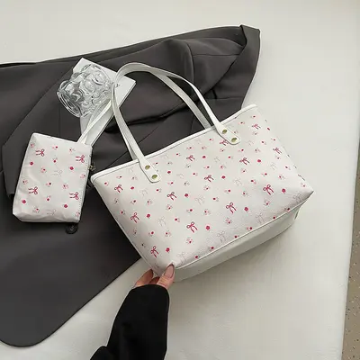 Large Capacity Everyday Tote Bag with Single Shoulder Underarm Bag - 7