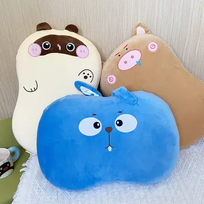 Kedi desenli bellek köpüğü yastık, seyahat boyun yastığı - 4