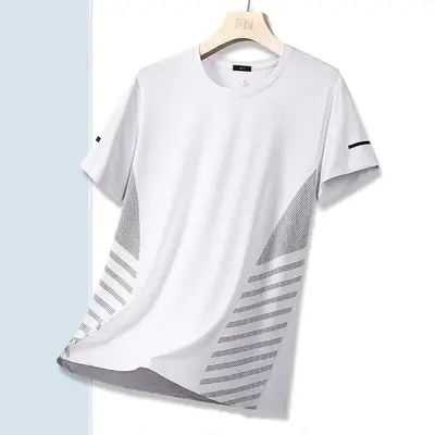 Men's Loose Quick-Dry Breathable Mesh Sports T-Shirt, Short Sleeve