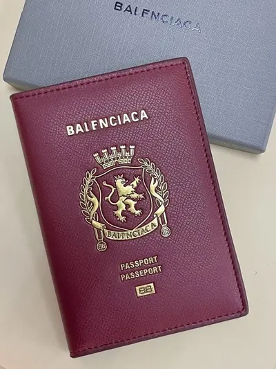 Passport wallet, genuine leather, first layer cowhide, card holder