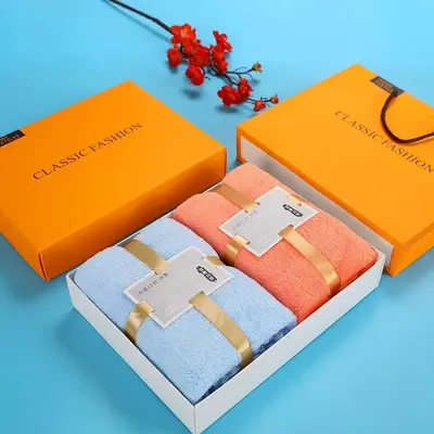 Korallenfleecehandtuch 2-teiliges Geschenkset