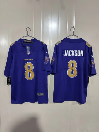 NFL Embroidered Baltimore Ravens Olive Jersey, Quality Embroidery - 11