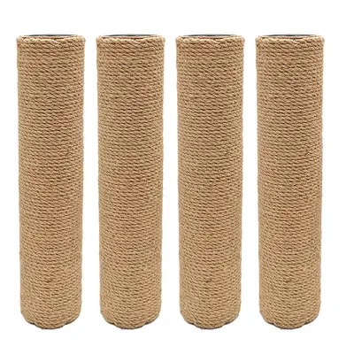 Sisal Rope Cat Scratching Post, Tall Floor-to-Ceiling, Durable Cat Teaser Wand