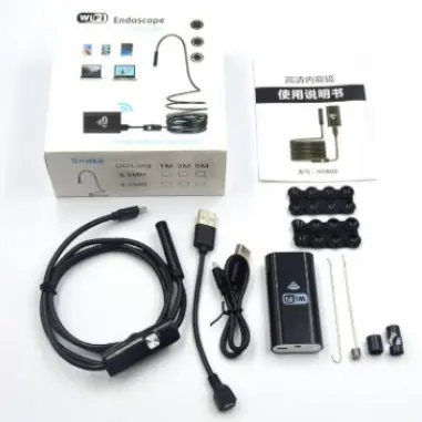 WiFi无线手机内窥镜发动机汽修内视摄像头管道检查防水探头跨境
