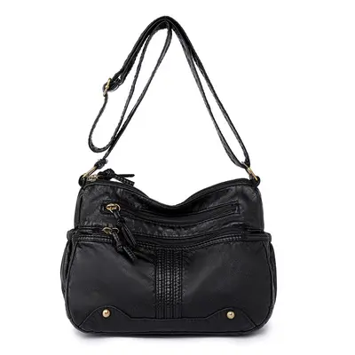 Middle-Aged Women's PU Leather Handbag, Large Capacity, Multi-Compartment, Water-Resistant - 7