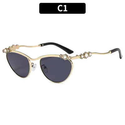 Rhinestone Polygon Sunglasses, European and American Style - 7