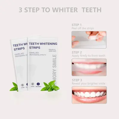 Teeth Whitening Strips Yellow Stain Removal Dazzling White - 4
