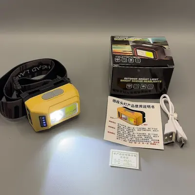Voice-Controlled Rechargeable Headlamp, Lithium Battery, Motion Sensor, for Night Fishing - 9