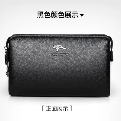 Men's Clutch Bag, Large Capacity, Combination Lock, Removable Wrist Strap - 5