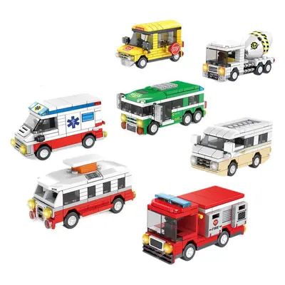 Oversized Building Block Set, Construction and Fire Truck - 6