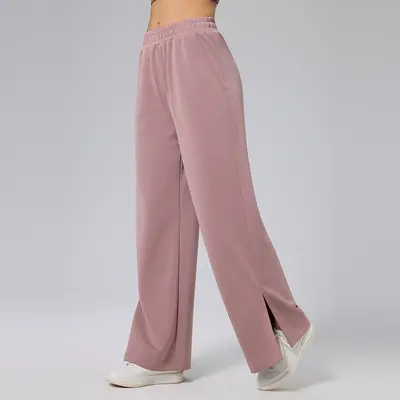 Damen fließende Weitbein-Yogahose, locker, kühlendes Material - 11