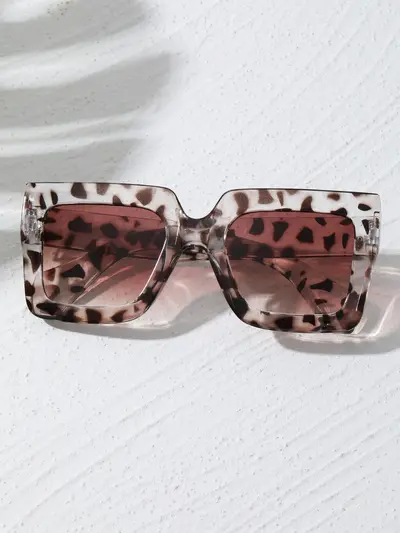 Women's Square Large-Frame Sunglasses, UV Protection, 6-Piece Set - 8
