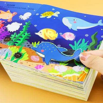 Çocuk dikkat geliştirme sticker kitabı, 2-6 yaş