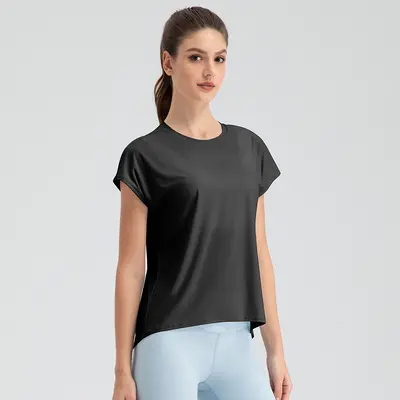 Women's Summer Breathable Quick-Dry Short-Sleeve Yoga Top, Model 32234 - 8