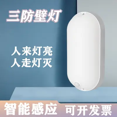 Outdoor Waterproof LED Wall Lamp, Moisture-Proof Indoor Motion Sensor Wall Light for Bathr