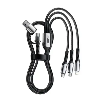 3-in-1-USB-C-Ladekabel, PD 100W, Fahrzeugtauglich