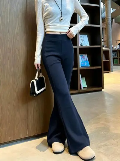 Women's 2026 American-Style High-Waist Micro Flare Pants, High Stretch - 4