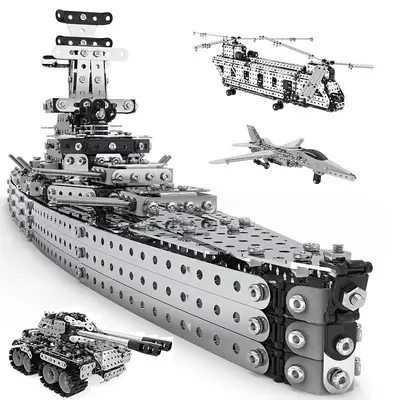 Metal Military Model Building Blocks, Remote Control Assembly Toy - 4
