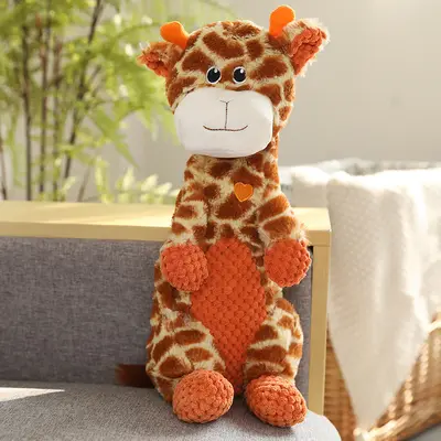 Bone-Shaped Plush Dog Toy, Tear-Resistant, Squeaky - 12