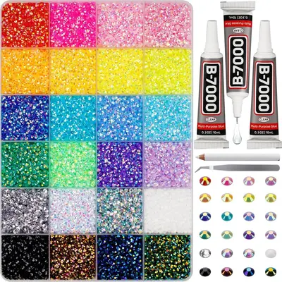 Renkli reçine düz tabanlı jöle taş, 3mm, 40 renk, tırnak süsü - 12