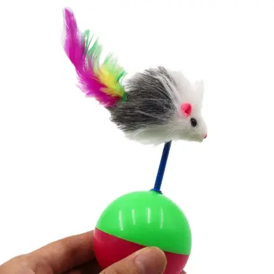 Plush Roly-Poly Mouse Pet Toy, Durable and Chew-Resistant - 5