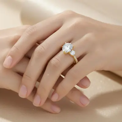 7x10 mm Tropfen 2 Karat Moissanit S925 Silberring für Damen