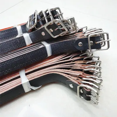 Best-selling men's genuine leather belts on the street, now knife-cut, single-piece pigskin belt, pin buckle belt, manufacturer ready stock wholesale - 4