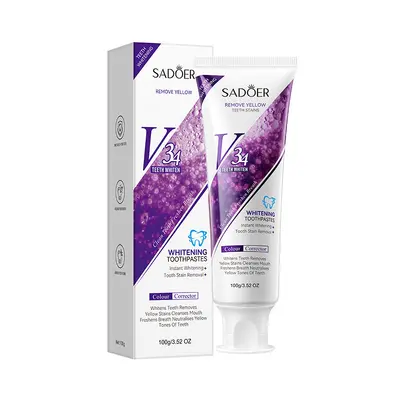 V34 Whitening Toothpaste, Plaque Removal and Deep Cleaning - 7