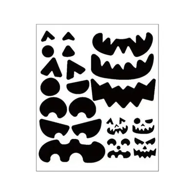 Halloween Pumpkin Face Decoration Stickers, Self-Adhesive