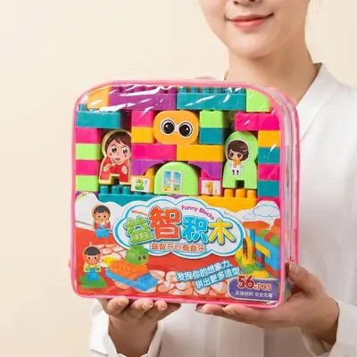 56 pieces large particle building blocks storage box assembled plastic building blocks children's toys drop shipping