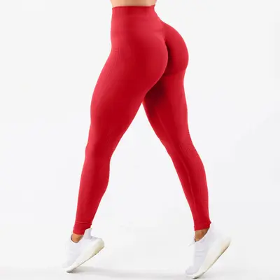 Women's Seamless Jacquard Yoga Leggings, Ultra-Soft, Lifting - 10