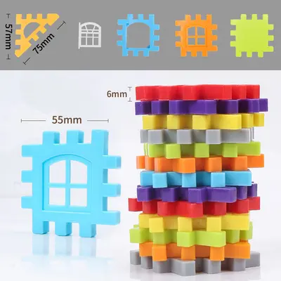 Children's Building Blocks, Large Pieces House Set for Kindergarten, Ages 6-12