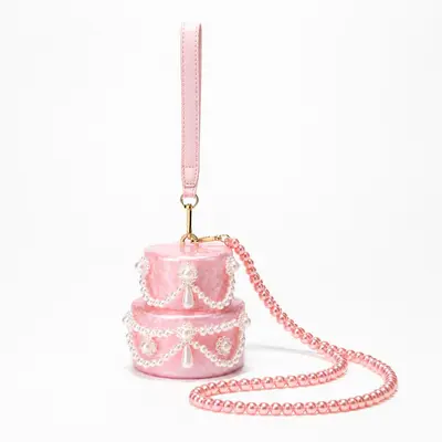 Women's Single Shoulder Crossbody Bag, Special Shaped Acrylic Shell Clutch for Weddings - 13