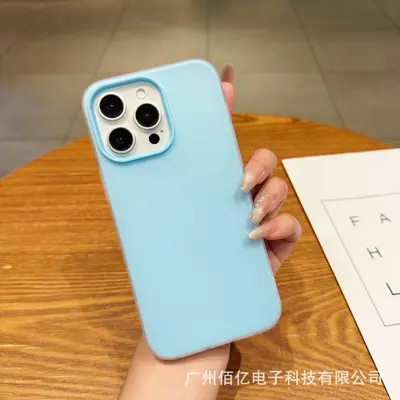 Apple 18 gel phone case, drop-resistant, solid color options - 13