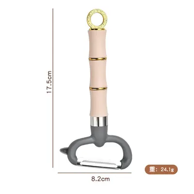 Multifunctional peeler with bamboo handle, long shaft - 6