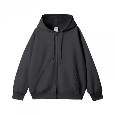 Herren Kapuzensweatshirt aus 100% Baumwolle, mit Reißverschluss, locker