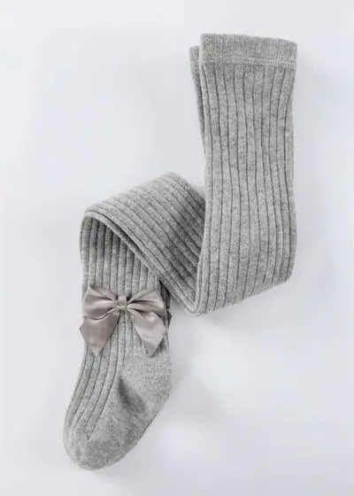 Mädchen-Strumpfhose mit großer Schleife, Frühling und Herbst - 9