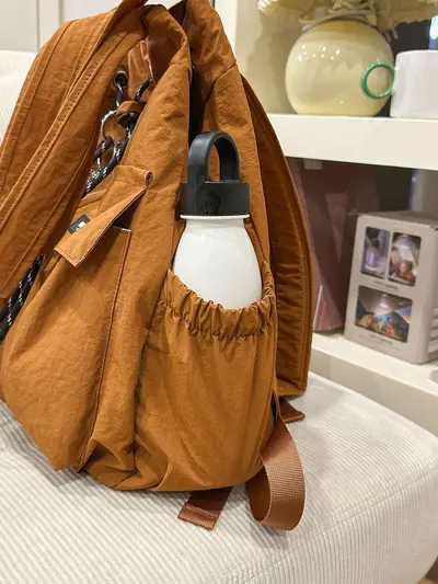 Japanese-Style Large Canvas Drawstring Bucket Backpack - 4