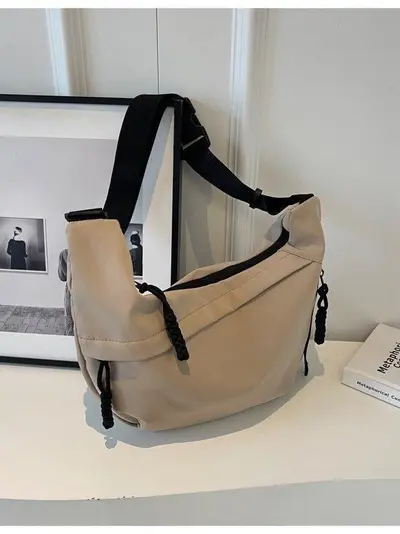 Oxford Cloth Half-Moon Underarm Bag, Large Capacity, Sports and Casual Use - 6