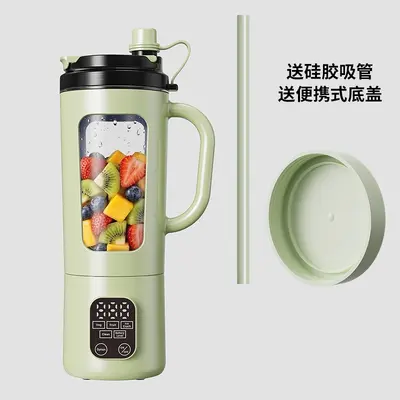 跨境新款家用碎冰榨汁杯触屏数显榨汁机USB充电便携果汁机8刀 - 9