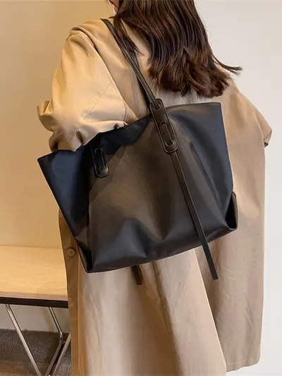 Women's Tote Bag with Single Shoulder Strap, Minimalist, Winter Style - 4