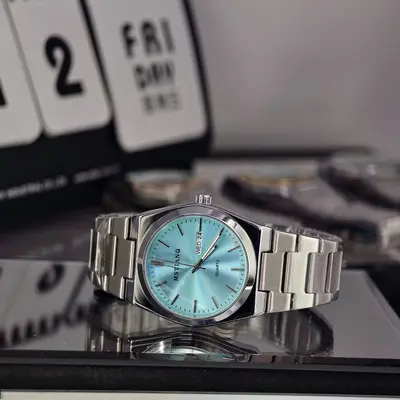 Men's Quartz Watch Dual Calendar Steel Band - 13