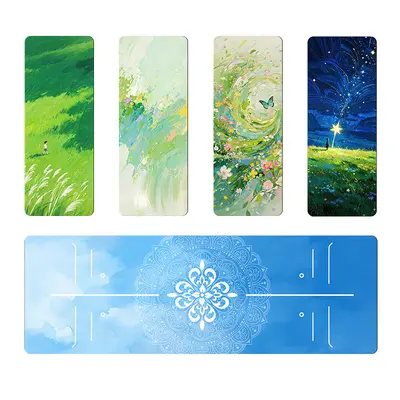 1.5 mm Natural Rubber Suede Yoga Mat, Foldable and Portable - 6