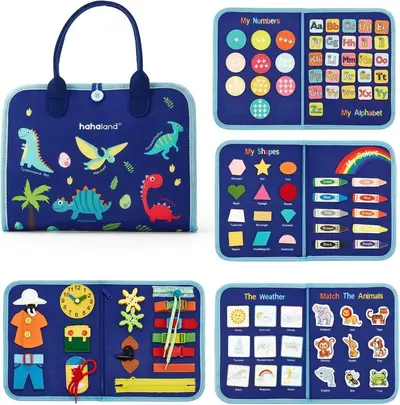 Felt Busy Board, Montessori Early Learning Toy, DIY Quiet Book - 7