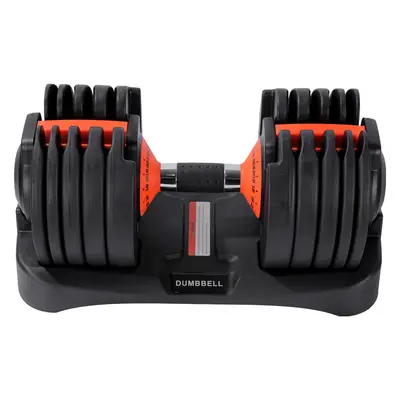 Tek Elde Ayarlanabilir Dumbbell Seti 24kg 52.5LB Orta İç Dönüş Dumbbelleri 15 Seviye Uluslararası