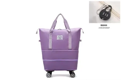 Extra large capacity travel bag, security lock universal wheeled maternity bag, short distance business trip airplane bag storage bag - 11