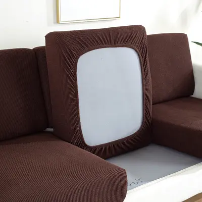 Solid Color Elastic Sofa Cover, Full Coverage, Thickened - 11