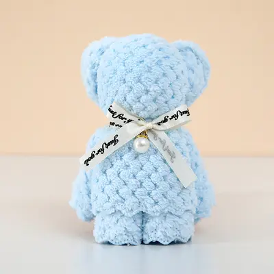 Coral velvet pineapple plaid pearl bear towel souvenir opening birthday return gift wedding celebration store gift towel - 10