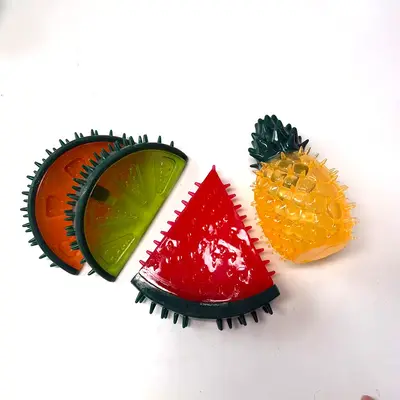 水果形狗狗玩具菠萝西瓜柠檬香橙磨牙互动啃咬咬胶玩具厂家供应