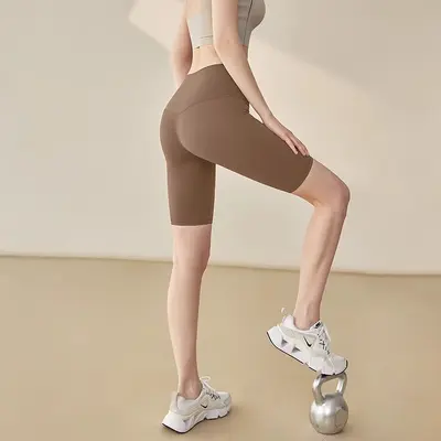 Nahtlose Yoga-Caprihose mit hoher Taille und Po-Lifting für den Sommer